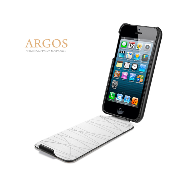 【iPhoneSE(第1世代)/5s/5 ケース】Leather Case ARGOS Series (Black)サブ画像