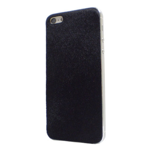 【iPhone5 スキンシール】BADSMAKESGOODS レザーカバー (Fur-Black)