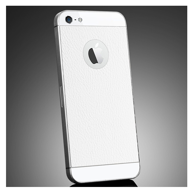 【iPhone5 スキンシール】SPIGEN SGP Case Skin Guard Series Leather Whiteサブ画像