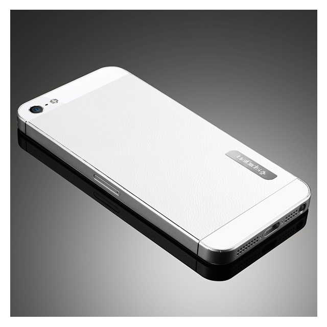 【iPhone5 スキンシール】SPIGEN SGP Case Skin Guard Series Leather Whiteサブ画像