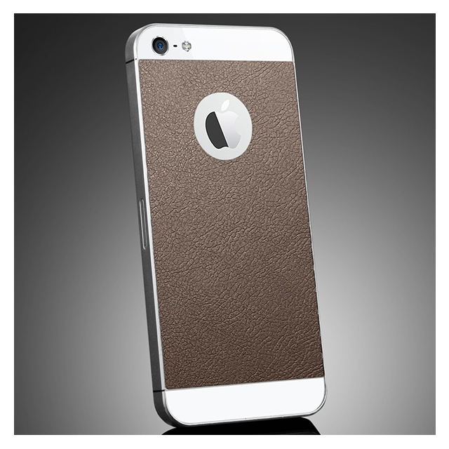 【iPhone5 スキンシール】SPIGEN SGP Case Skin Guard Series Leather Brownサブ画像