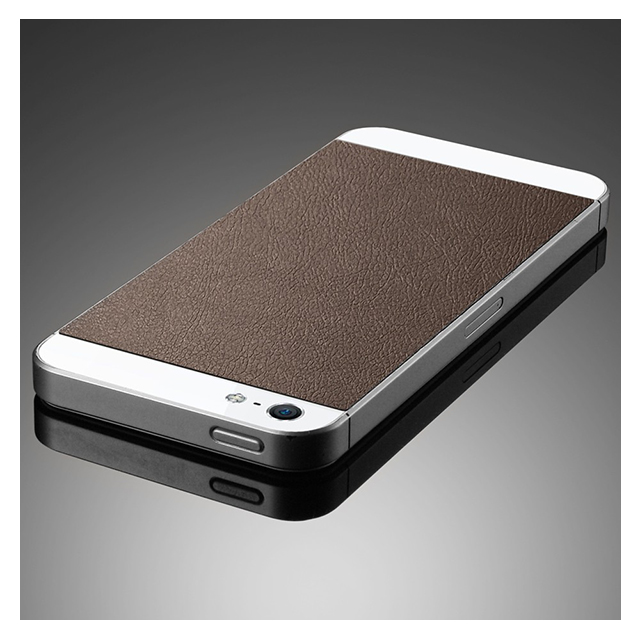 【iPhone5 スキンシール】SPIGEN SGP Case Skin Guard Series Leather Brownサブ画像