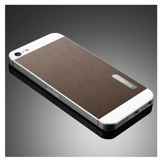 【iPhone5 スキンシール】SPIGEN SGP Case Skin Guard Series Leather Brownサブ画像