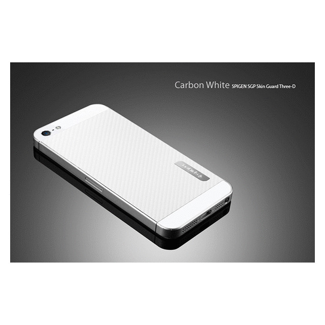 【iPhone5s/5 スキンシール】SPIGEN SGP Case Skin Guard Series Carbon Whiteサブ画像