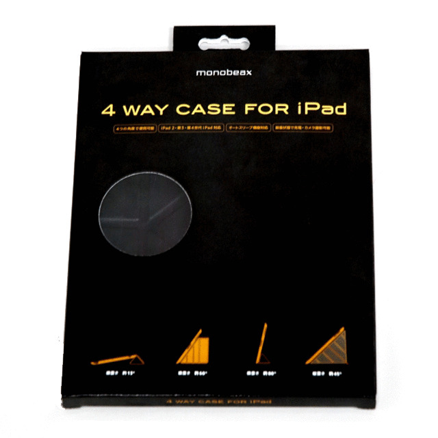 【iPad(第3世代/第4世代) iPad2 ケース】4WAY CASE FOR iPad(Black)サブ画像