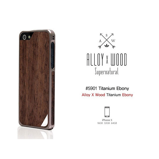 【iPhoneSE(第1世代)/5s/5 ケース】Alloy X Wood (Titanium×Ebony)サブ画像