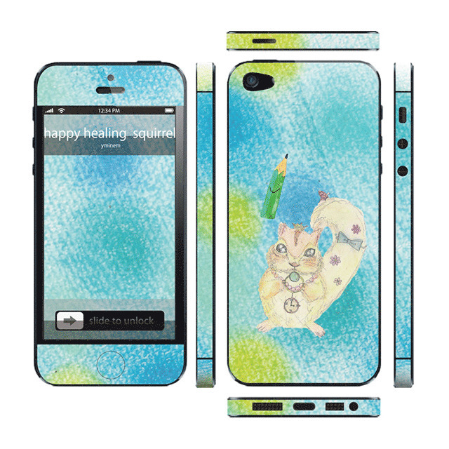 【iPhone5 スキンシール】Thinclo Thtyle 『 happy healing  squirrel 』