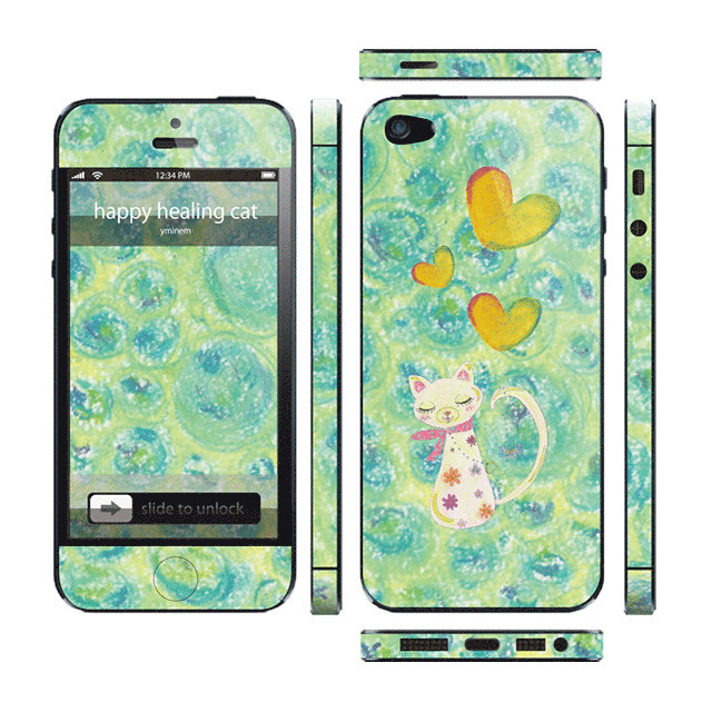 【iPhone5 スキンシール】Thinclo Thtyle 『 happy healing cat 』