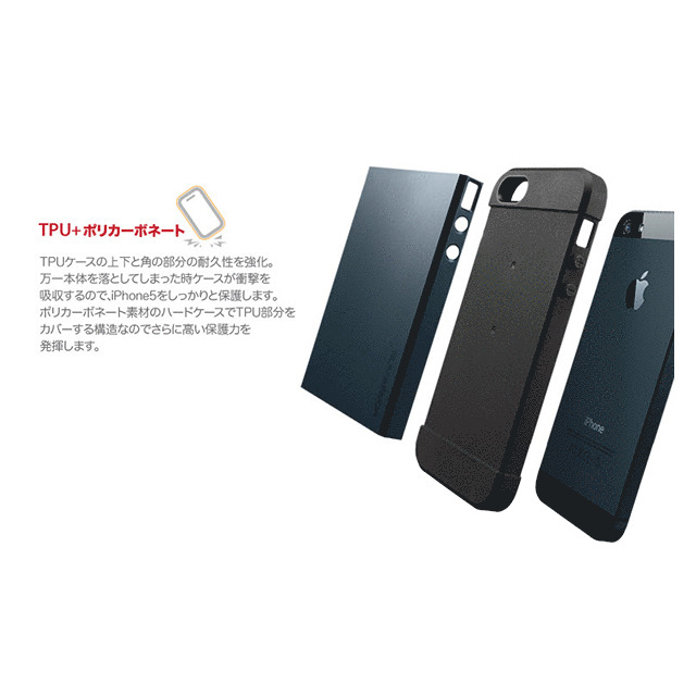 【iPhoneSE(第1世代)/5s/5 ケース】SPIGEN SGP Case Slim Armor Metal series Metal Slateサブ画像