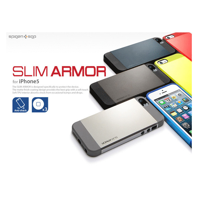 【iPhoneSE(第1世代)/5s/5 ケース】SPIGEN SGP Case Slim Armor Metal series Gun Metalgoods_nameサブ画像