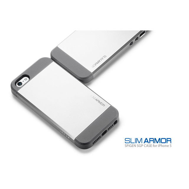 【iPhoneSE(第1世代)/5s/5 ケース】SPIGEN SGP Case Slim Armor Metal series Satin Silverサブ画像