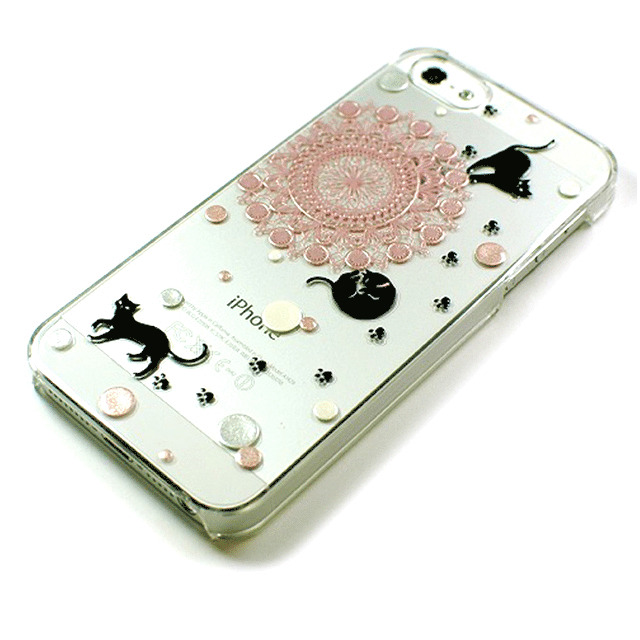 【iPhone5 ケース】蒔絵ケース 黒ネコとレースgoods_nameサブ画像