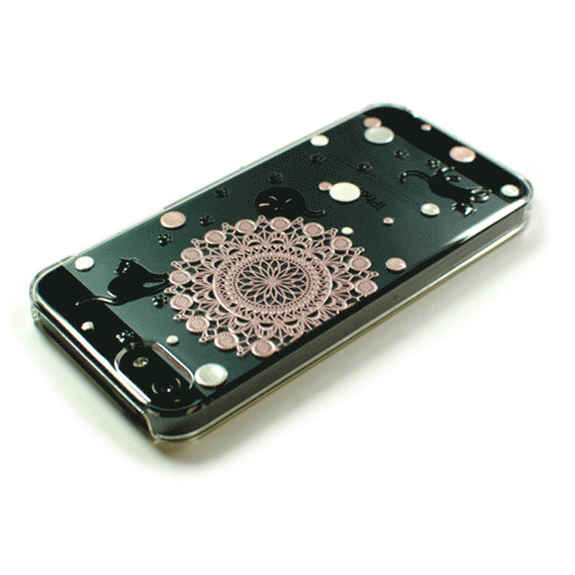 【iPhone5 ケース】蒔絵ケース 黒ネコとレースgoods_nameサブ画像