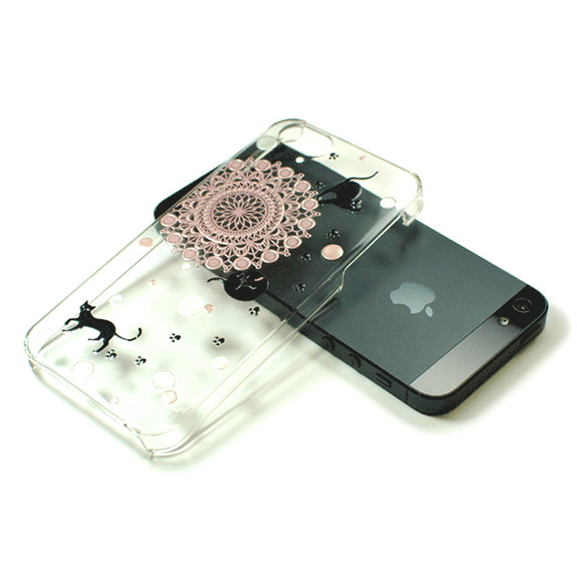 【iPhone5 ケース】蒔絵ケース 黒ネコとレースgoods_nameサブ画像