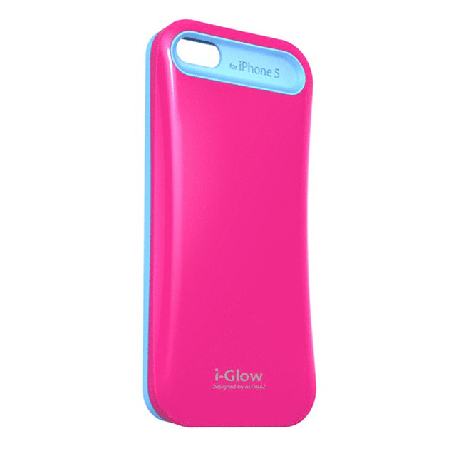 【iPhoneSE(第1世代)/5s/5 ケース】i-Glow Vivid Case with TCS Pink×Bluegoods_nameサブ画像