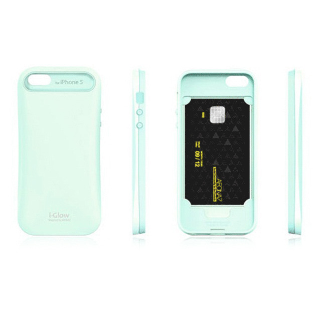 【iPhoneSE(第1世代)/5s/5 ケース】i-Glow Pastel Case with TCS Pastel Mintサブ画像