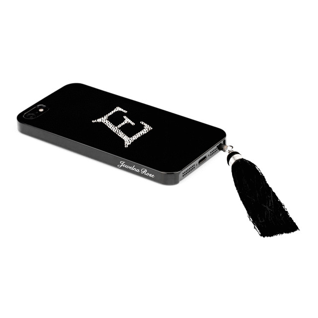 【iPhoneSE(第1世代)/5s/5 ケース】イニシャルケース ”E” ブラックサブ画像