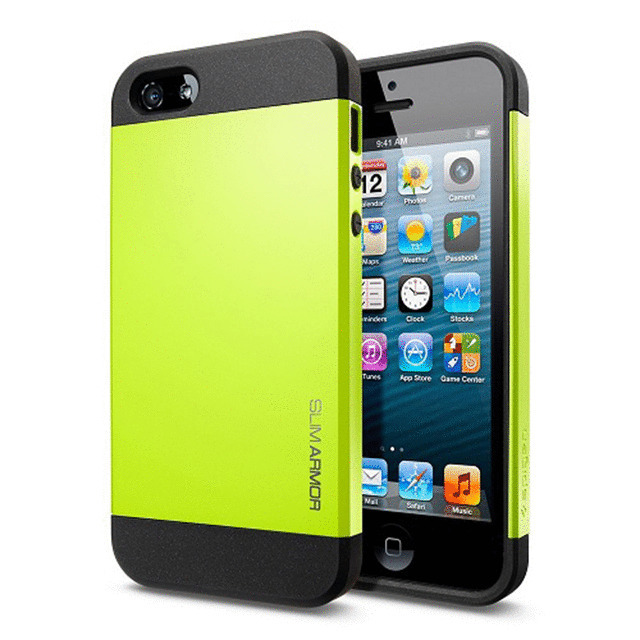 【iPhoneSE(第1世代)/5s/5 ケース】SPIGEN SGP Case Slim Armor Color Series Lime