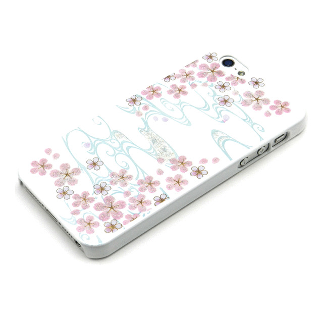 【iPhoneSE(第1世代)/5s/5 ケース】高盛り蒔絵ケース 桜(白)goods_nameサブ画像