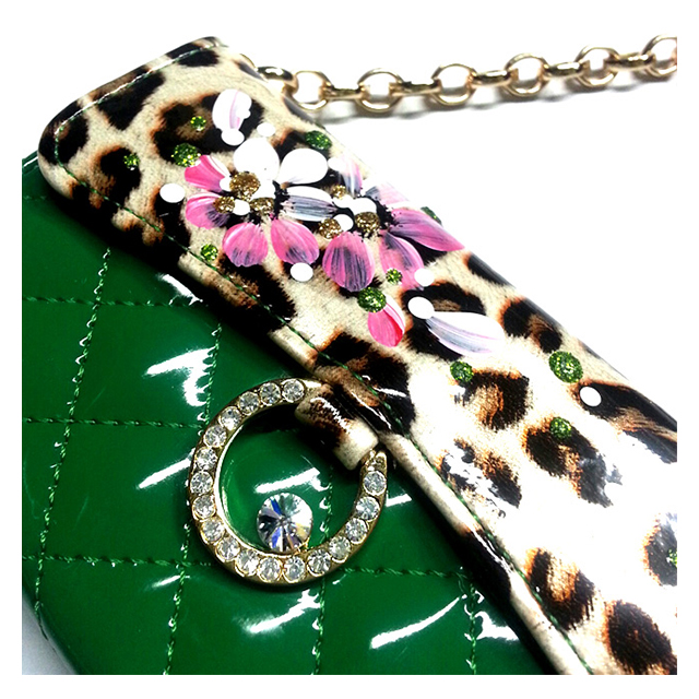 【iPhone5s/5 ケース】TYCHE leopard バック - スタイル グリーン サブ画像