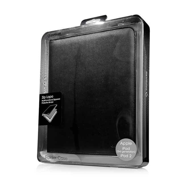 【iPad(第3世代/第4世代) iPad2 ケース】Folder Case Zip Lapa, Blackサブ画像