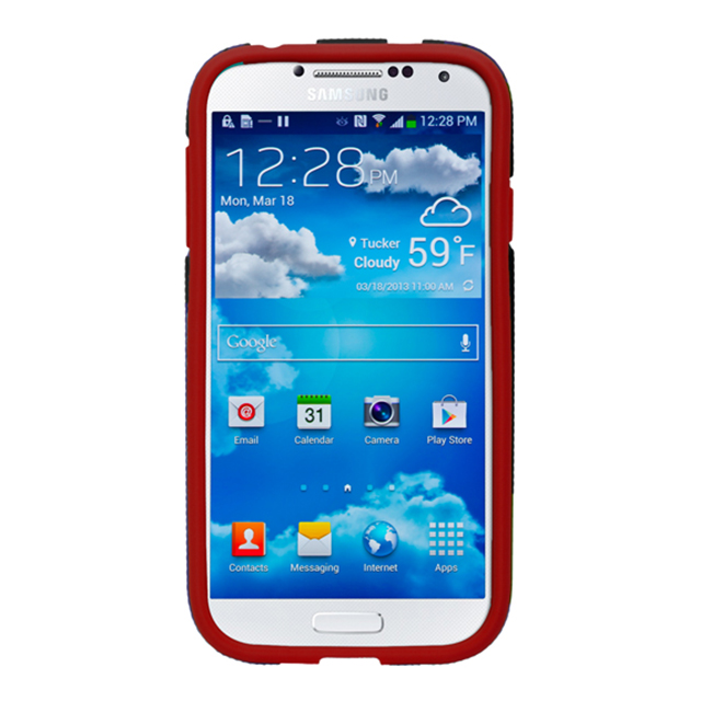 【GALAXY S4 ケース】Hybrid Tough Case, Black/Redサブ画像