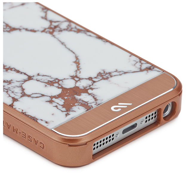 【iPhoneSE(第1世代)/5s/5 ケース】Crafted Case Gemstone - Copper Howlite (White/Copper)goods_nameサブ画像