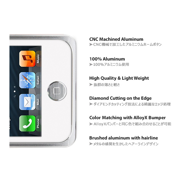 Alloy X Home Button Set for iPhone/iPad - Basic - Silver×Black×Black Xサブ画像