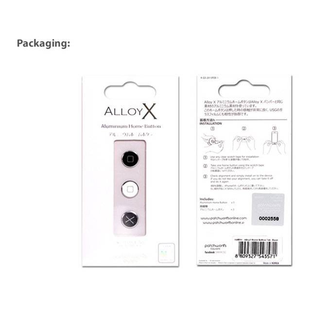 Alloy X Home Button Set for iPhone/iPad - Basic - Silver×Black×Black Xgoods_nameサブ画像