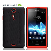 【XPERIA GX ケース】Hybrid Tough Case, Black/ Tangerine Tango