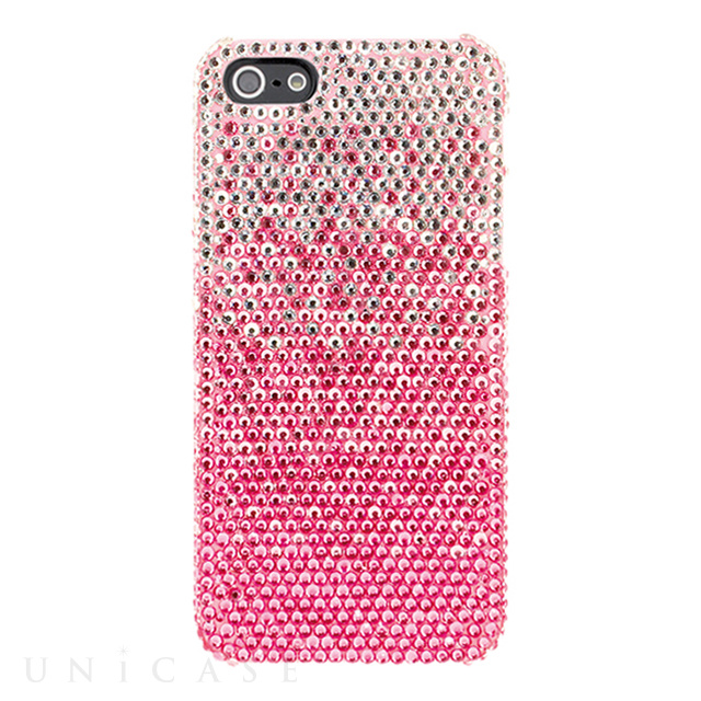 【iPhone5s/5 ケース】フルペーストデコレーションケース Stratum Gradation PINK