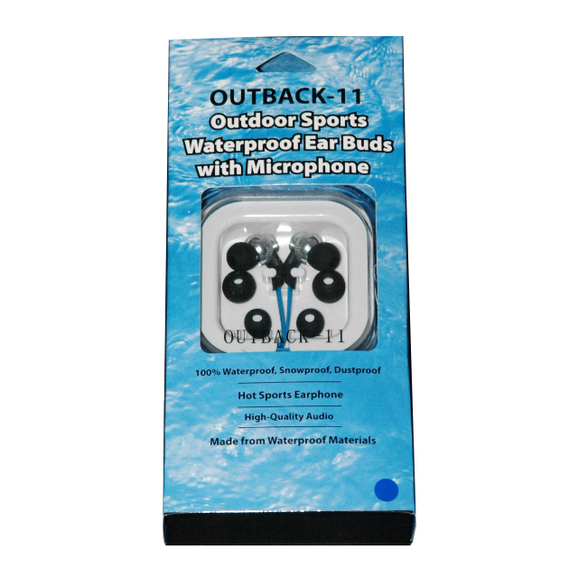 OUTBACK-11Waterproof Ear Buds with Microphone (Blue)goods_nameサブ画像