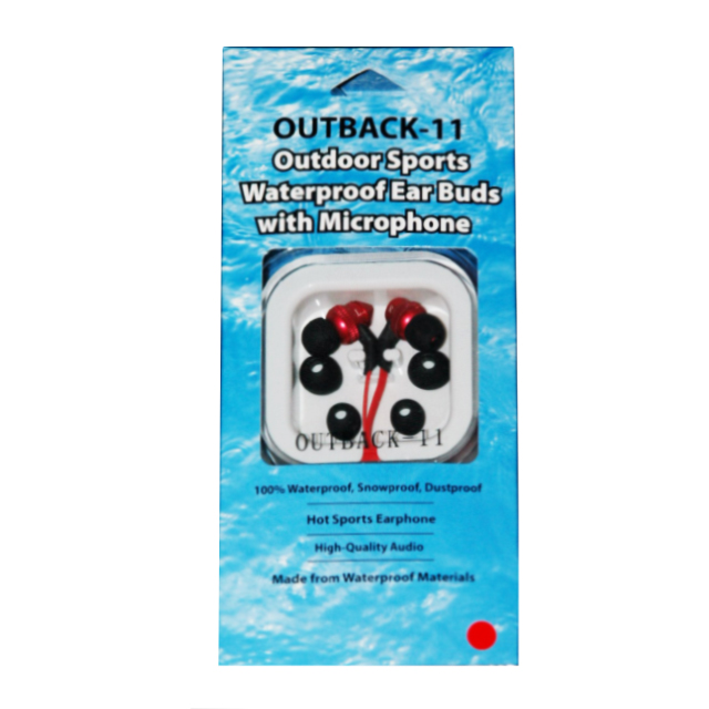 OUTBACK-11Waterproof Ear Buds with Microphone (Red)goods_nameサブ画像