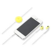 Apple EarPods専用 シリコン製イヤホンカバー (イエ...