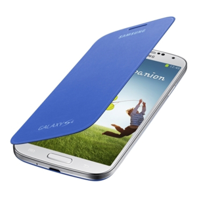 【GALAXY S4 ケース】Samsung純正アクセサリ フリップケース (ライトブルー)