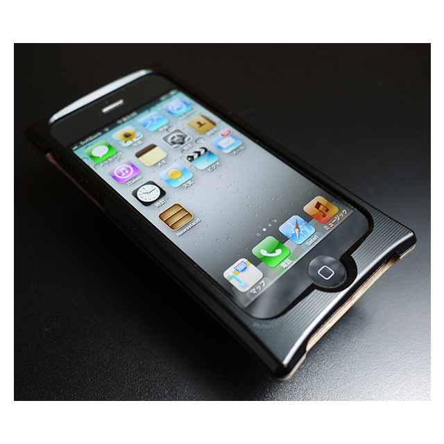 【iPhone5s/5 ケース】Smart HYBRID (Black1×ウォールナット)goods_nameサブ画像