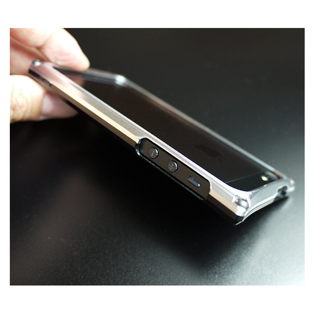 【iPhone5s/5 ケース】Smart HYBRID (Black2×Silver)サブ画像