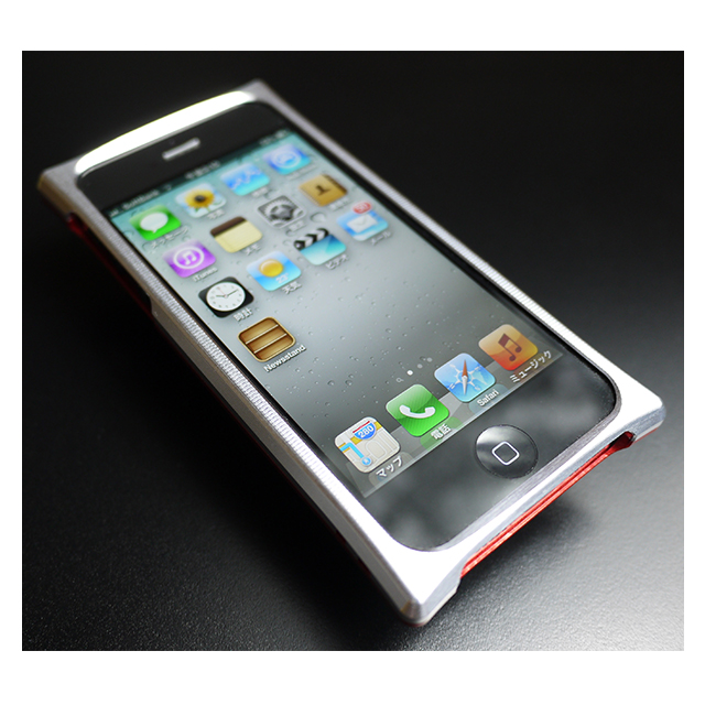 【iPhone5s/5 ケース】Smart HYBRID (Silver2×Red)サブ画像