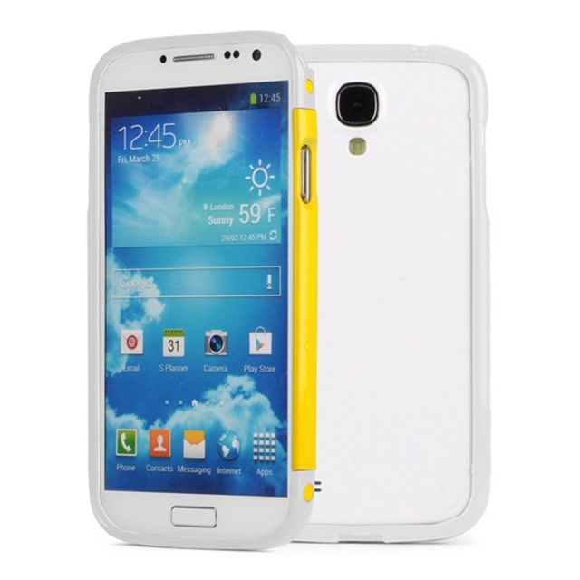 【GALAXY S4 ケース】Timao bump snow white-golden yellow