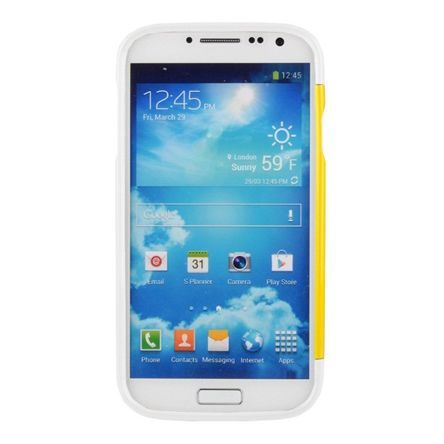 【GALAXY S4 ケース】Timao bump snow white-golden yellowサブ画像