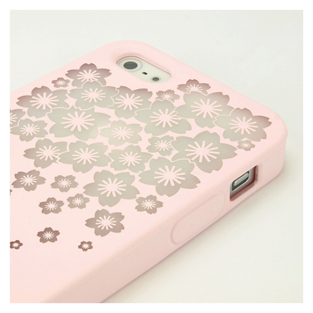 【iPhone5s/5 ケース】和彩美「ふるる」：柔装飾カバー 透し重ね桜に兎goods_nameサブ画像