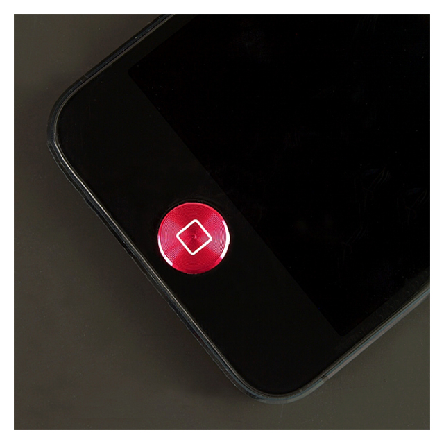 ホームボタンアルミプレート：プレミアム for iPhone/iPad クリムゾンレッドサブ画像