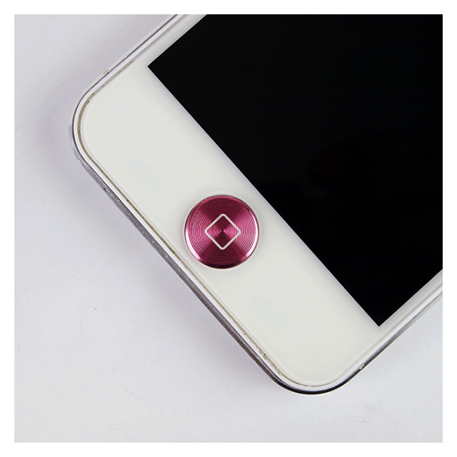 ホームボタンアルミプレート：プレミアム for iPhone/iPad ピーチピンクサブ画像