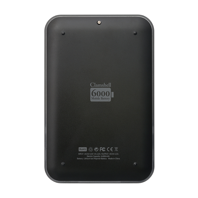 Clamshell 6000 Mobile Battery for iPhone/Smartphones (Black)goods_nameサブ画像