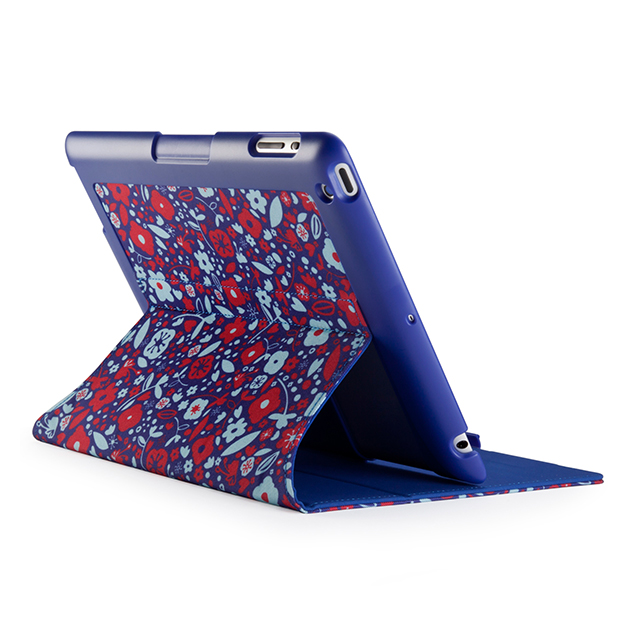 【iPad(第3世代/第4世代) iPad2 ケース】gen FitFolio[BitsyFloral Blue/Red]goods_nameサブ画像