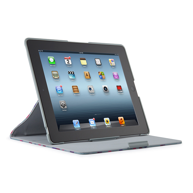 【iPad(第3世代/第4世代) iPad2 ケース】gen FitFolio[SprinkleTwinkle Grey/Pink]サブ画像