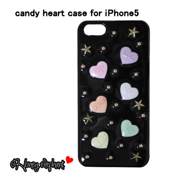 【iPhone5s/5 ケース】candy heart ブラックスタッズgoods_nameサブ画像