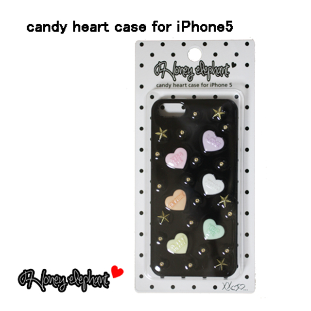 【iPhone5s/5 ケース】candy heart ブラックスタッズgoods_nameサブ画像