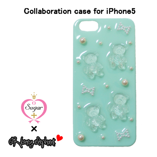 【iPhone5s/5 ケース】Honey elephant クリスタルベアーズ パステルグリーンgoods_nameサブ画像