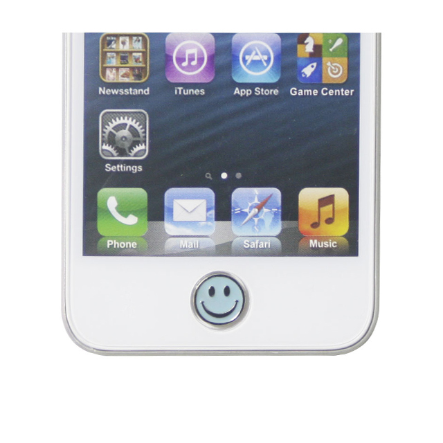 iCharm Home Button Accessory ”Smile”ブルーgoods_nameサブ画像